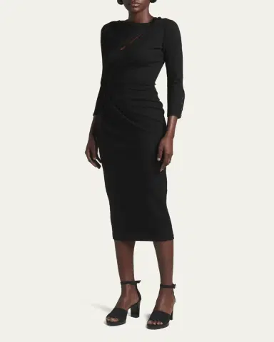 Giorgio Armani Asymmetric Keyhole Midi Dress | Thumbnail 4 Giorgio Armani Asymmetric Keyhole Midi Dress | Thumbnail 4