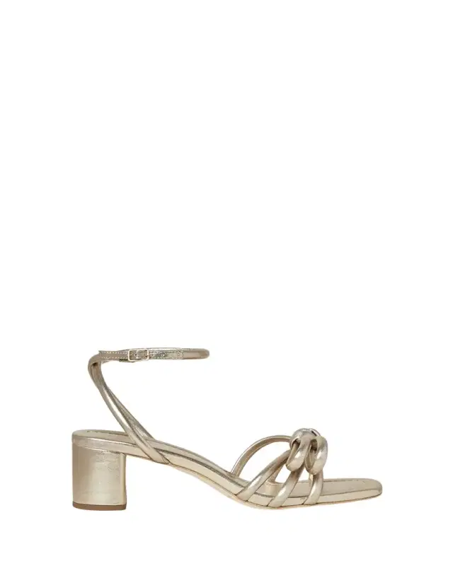 Loeffler Randall Mikel Metallic Bow Ankle-Strap Sandals