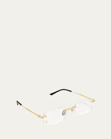 Cartier Men's Rectangle Titanium Optical Glasses | Thumbnail 2