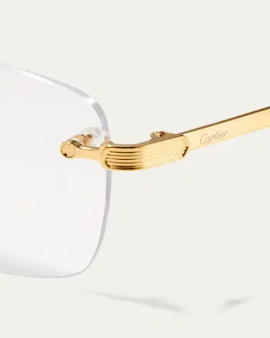 Cartier Men's Rectangle Titanium Optical Glasses | Thumbnail 4