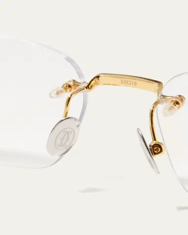 Cartier Men's Rectangle Titanium Optical Glasses | Thumbnail 5