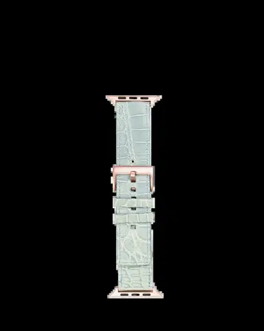 Abas Men's Apple Watch Alligator Watch Strap, Rose Gold Finish | Thumbnail 2 Abas Men's Apple Watch Alligator Watch Strap, Rose Gold Finish | Thumbnail 2