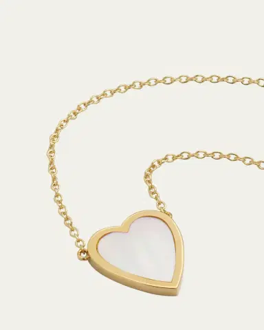 Jennifer Meyer 18k Mini Inlay Heart Necklace | Thumbnail 3