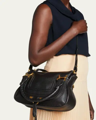 Chloé Marcie Small Satchel Bag in Grained Calfskin | Thumbnail 2 Chloé Marcie Small Satchel Bag in Grained Calfskin | Thumbnail 2