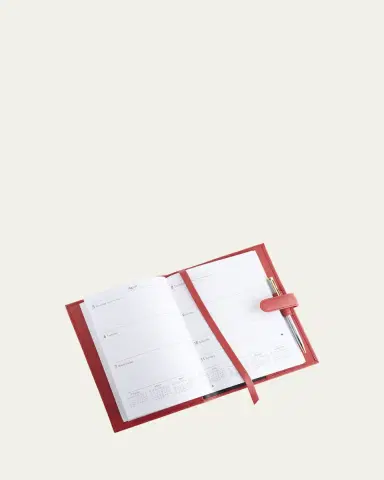 Royce New York Monogrammed Executive Weekly Leather Calendar Planner, Personalized | Thumbnail 4