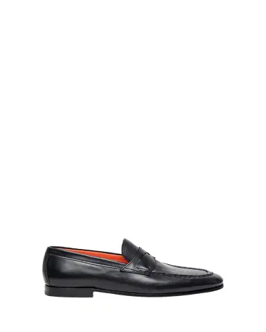 Santoni Men's Door Leather Penny Loafers | Thumbnail 1
