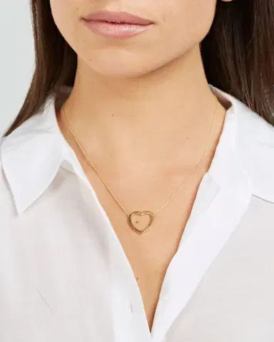 Jennifer Meyer Large Open Heart Necklace | Thumbnail 3 Jennifer Meyer Large Open Heart Necklace | Thumbnail 3