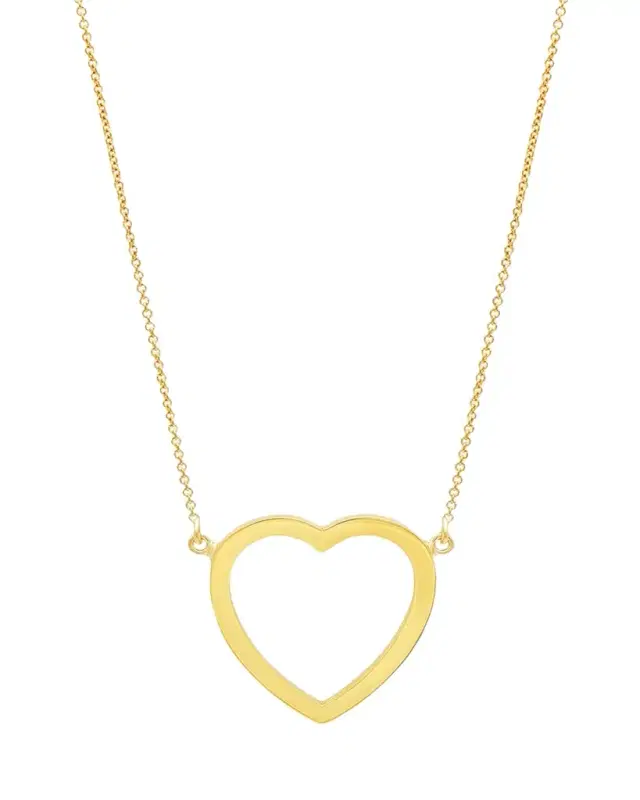 Jennifer Meyer Large Open Heart Necklace