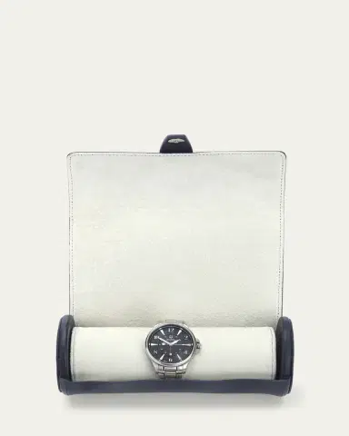 Royce New York Monogrammed Leather Travel Watch Roll, Personalized | Thumbnail 2
