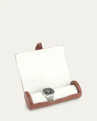 Royce New York Monogrammed Leather Travel Watch Roll, Personalized | Thumbnail 2
