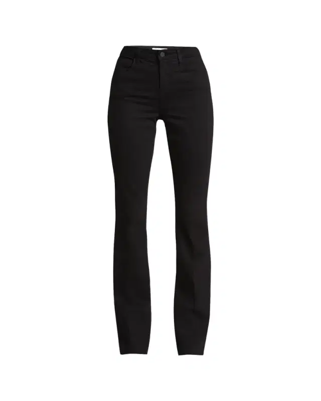 L'Agence Ruth High-Rise Straight Jeans w/ Raw Hem