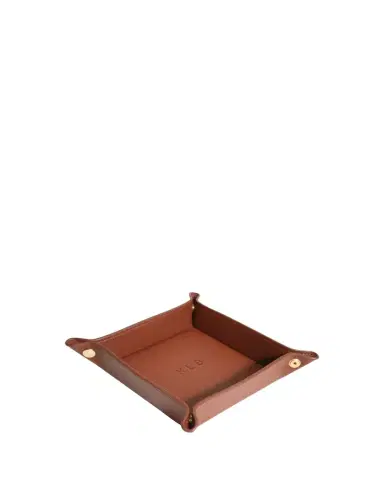 ROYCE New York Monogrammed Leather Catchall Valet Tray, Personalized | Thumbnail 1