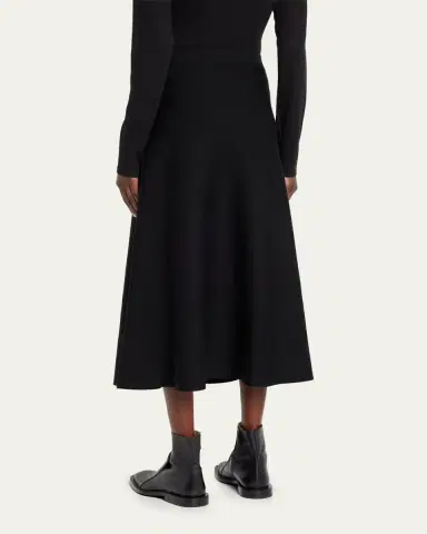 Gabriela Hearst Freddie Midi Wool-Cashmere Skirt | Thumbnail 3