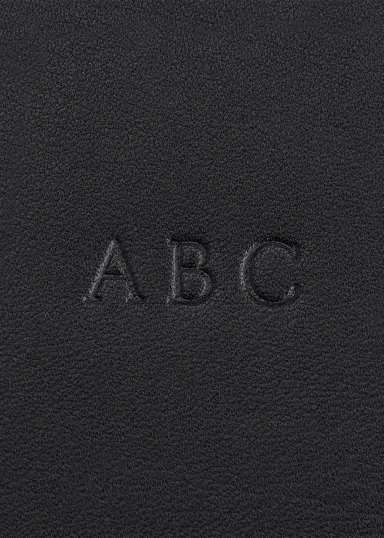 Royce New York Monogrammed Leather Luggage Tag, Personalized | Thumbnail 2