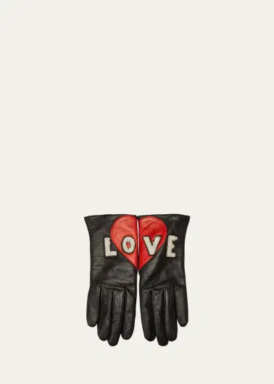 Agnelle Love Leather Gloves | Thumbnail 2 Agnelle Love Leather Gloves | Thumbnail 2