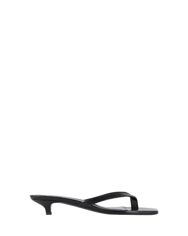 TOTEME Thong Leather Kitten-Heel Mules | Thumbnail 1