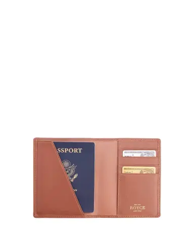 ROYCE New York RFID Blocking Passport Case, Personalized | Thumbnail 1