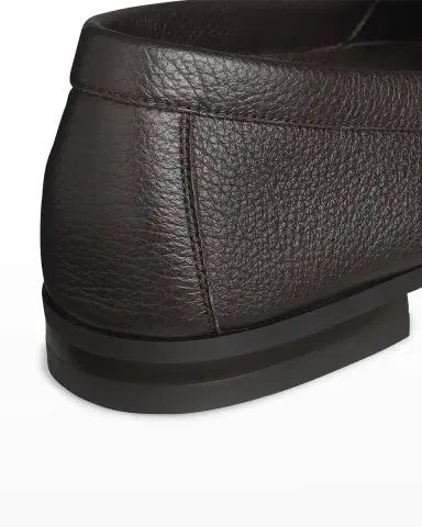 John Lobb Men's Thorne Soft Textured Leather Penny Loafers | Thumbnail 3 John Lobb Men's Thorne Soft Textured Leather Penny Loafers | Thumbnail 3