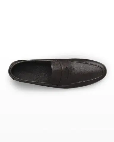 John Lobb Men's Thorne Soft Textured Leather Penny Loafers | Thumbnail 4 John Lobb Men's Thorne Soft Textured Leather Penny Loafers | Thumbnail 4