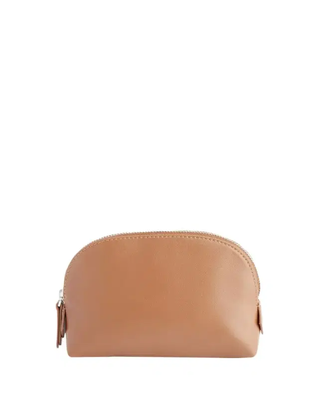 ROYCE New York Monogrammed Compact Leather Cosmetic Bag, Personalized