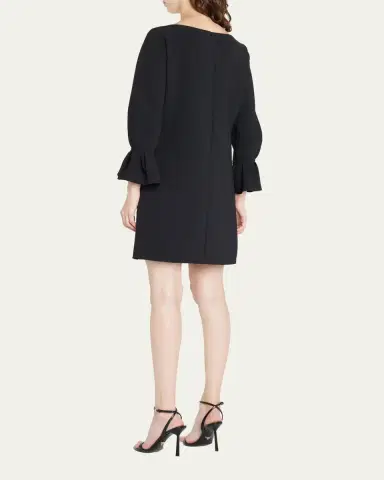 Carolina Herrera Ruffle-Cuff Shift Dress | Thumbnail 3 Carolina Herrera Ruffle-Cuff Shift Dress | Thumbnail 3