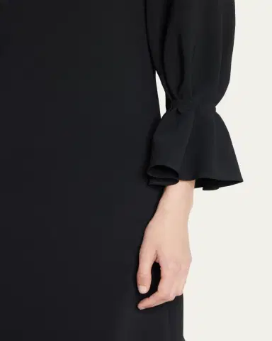 Carolina Herrera Ruffle-Cuff Shift Dress | Thumbnail 5 Carolina Herrera Ruffle-Cuff Shift Dress | Thumbnail 5