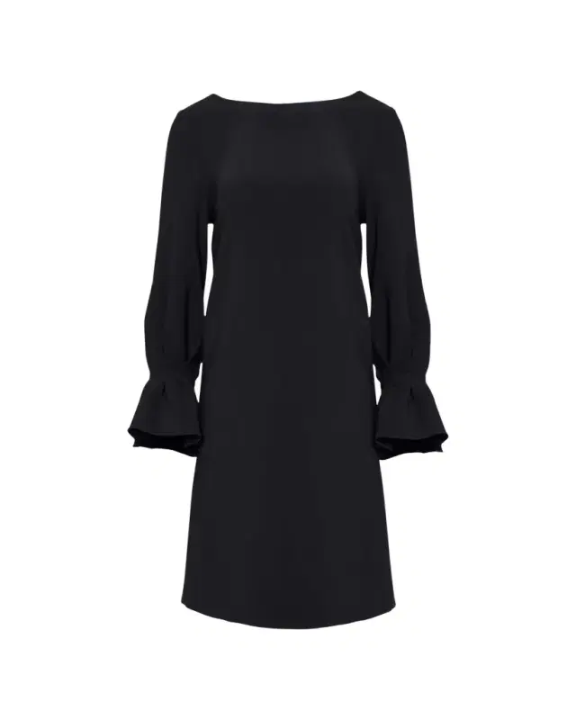 Carolina Herrera Ruffle-Cuff Shift Dress