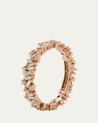 Suzanne Kalan 18K Rose Gold Diamond Fireworks Eternity Band Ring | Thumbnail 3