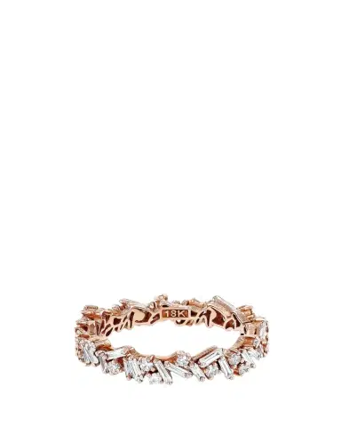 Suzanne Kalan 18K Rose Gold Diamond Fireworks Eternity Band Ring | Thumbnail 1