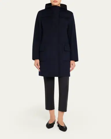 Akris punto Duffle Reversible Hooded Coat | Thumbnail 2 Akris punto Duffle Reversible Hooded Coat | Thumbnail 2