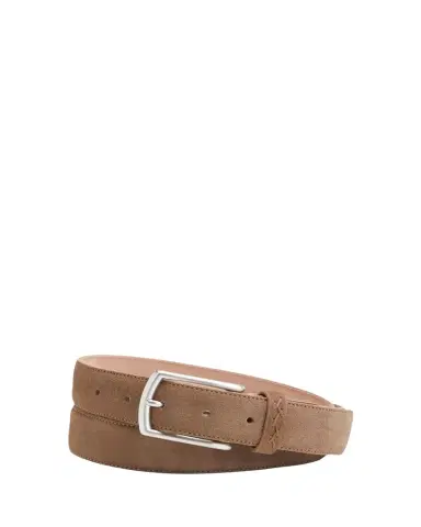 Zegna Men's Triple Stitch Leather Belt | Thumbnail 1 Zegna Men's Triple Stitch Leather Belt | Thumbnail 1