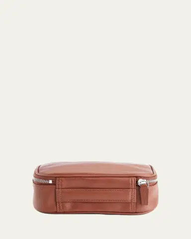 ROYCE New York Monogrammed Travel Tech Organizer Leather Case, Personalized | Thumbnail 2