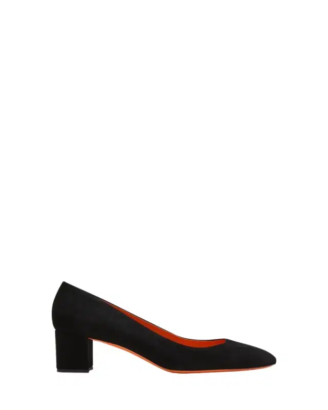 Santoni Flight Suede Block-Heel Pumps