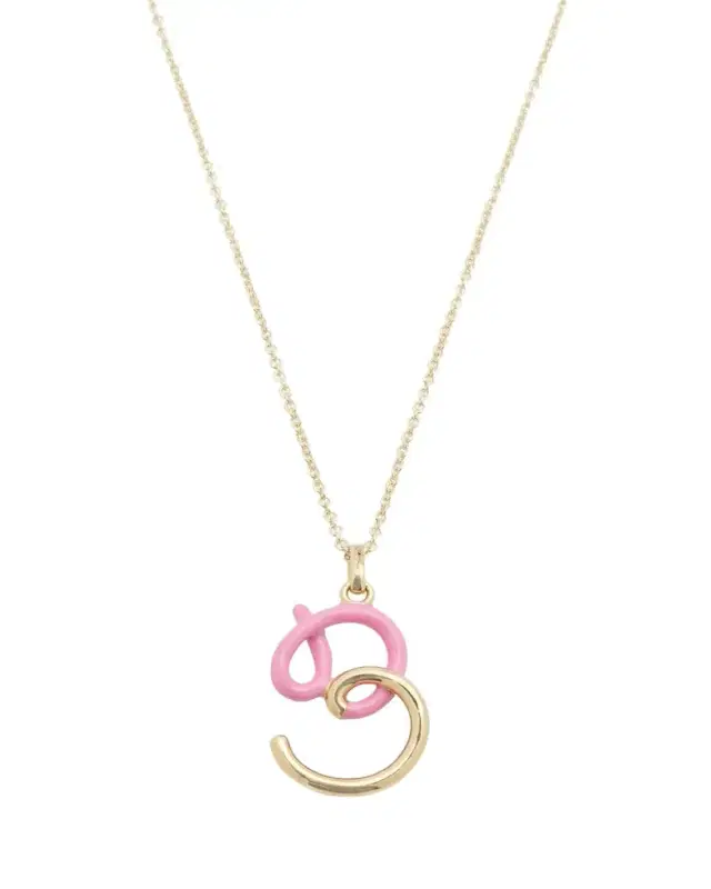 Bea Bongiasca Enamel Letter Necklace