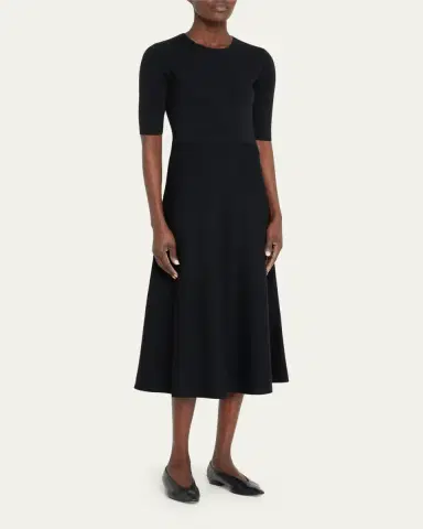 Gabriela Hearst Seymore Cashmere Blend Midi Dress | Thumbnail 4