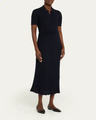 Gabriela Hearst Amor Polo Ribbed Cashmere Dress | Thumbnail 4