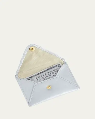 ROYCE New York Monogrammed Leather Envelope Style Card Holder, Personalized | Thumbnail 2