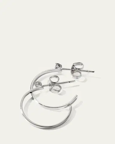 Lana 14K Gold Solo Diamond Hoop Earrings | Thumbnail 4