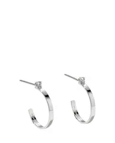 Lana 14K Gold Solo Diamond Hoop Earrings | Thumbnail 1