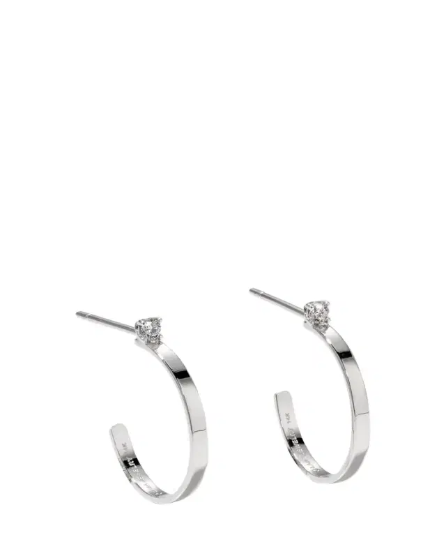 Lana 14K Gold Solo Diamond Hoop Earrings