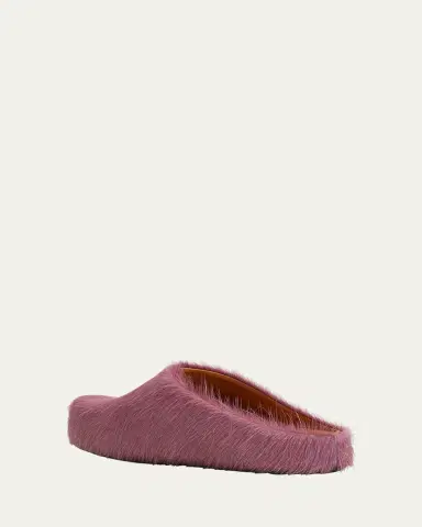 Marni Men's Fussbett Calf Hair Sabot Mules | Thumbnail 4