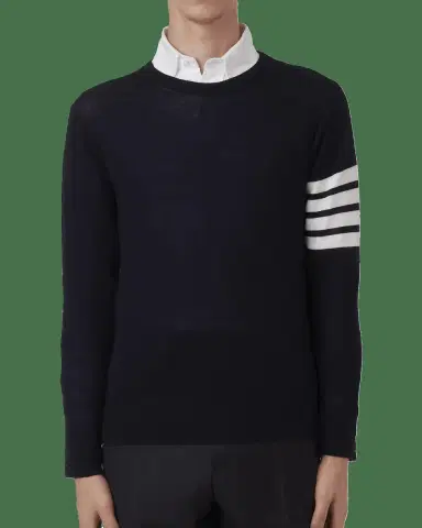 Thom Browne Men 's 4-Bar Wool Sweater | Thumbnail 2