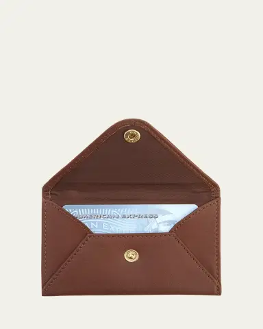 ROYCE New York Monogrammed Leather Envelope Style Card Holder, Personalized | Thumbnail 2
