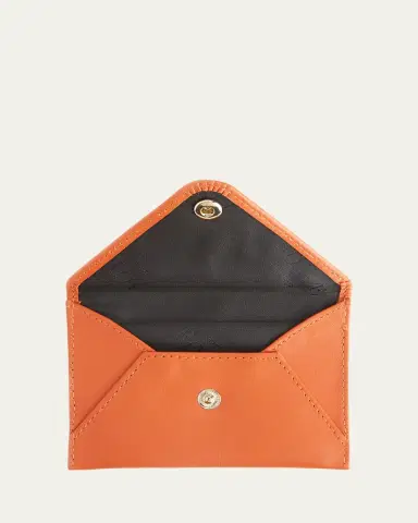ROYCE New York Monogrammed Leather Envelope Style Card Holder, Personalized | Thumbnail 6