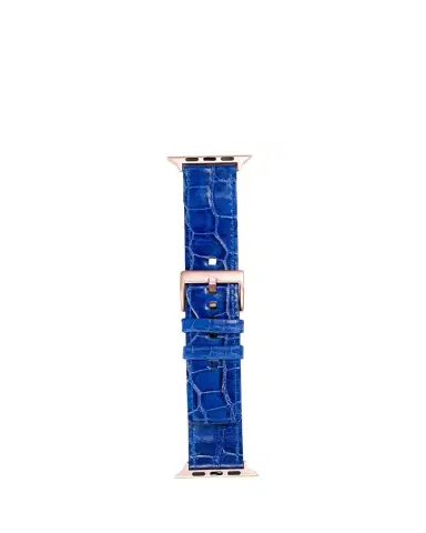 Abas Men's Apple Watch Alligator Watch Strap, Rose Gold Finish | Thumbnail 1 Abas Men's Apple Watch Alligator Watch Strap, Rose Gold Finish | Thumbnail 1