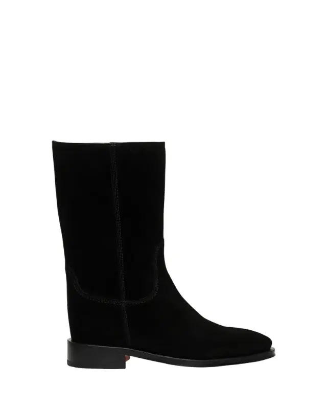 Santoni Fleeces Suede Tall Ranch Boots