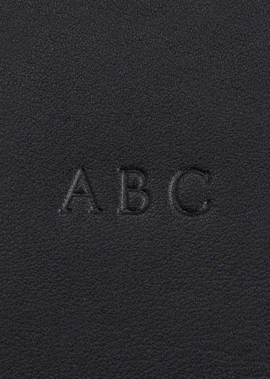 ROYCE New York Monogrammed Large Leather Cosmetic Bag, Personalized | Thumbnail 2