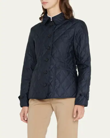 Burberry Collared Diamond Quilted Jacket | Thumbnail 4