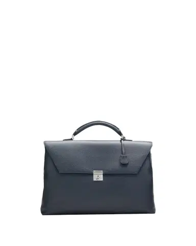 Valextra Men's Avietta Pebble Leather Briefcase | Thumbnail 1