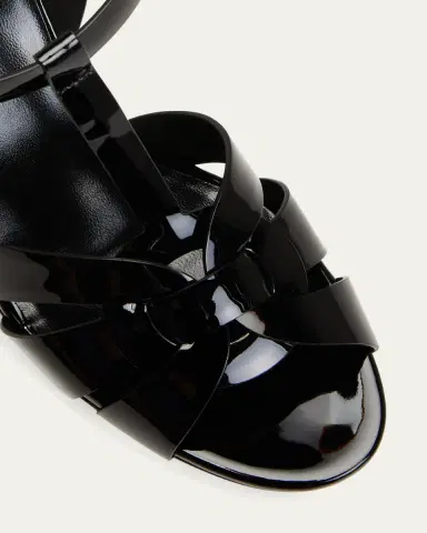 Saint Laurent Tribute Patent T-Strap Platform Sandals | Thumbnail 5 Saint Laurent Tribute Patent T-Strap Platform Sandals | Thumbnail 5